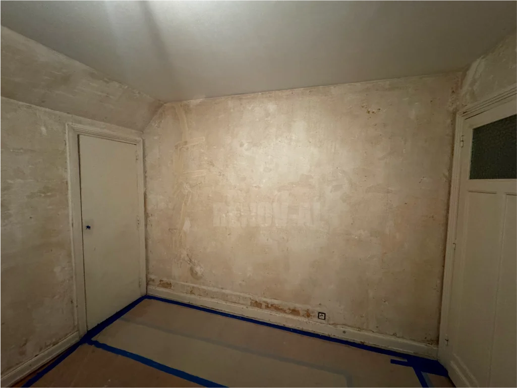 Enduits murs chambre avant
